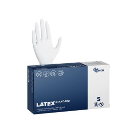 Jednorázové latexové rukavice Espeon LATEX STANDARD bílé, vel. S box 100ks