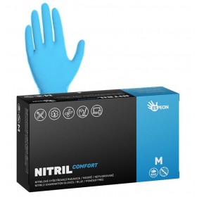 Jednorázové nitrilové rukavice Espeon NITRIL COMFORT modré vel. M box 100ks